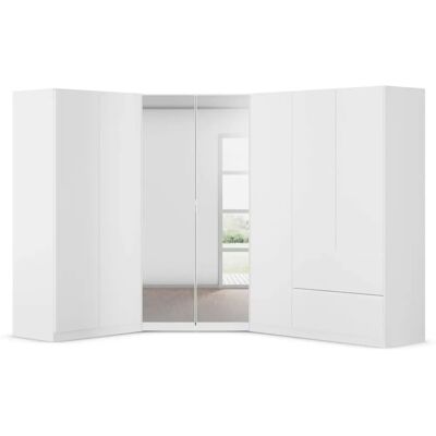 rauch Costa Kleiderschrank-Set - Weiß mit Spiegel rauch Costa Kleiderschrank-Set - Weiß mit Spiegel
