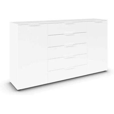 rauch ORANGE Flipp Sideboard - 2 Türen, 5 Schubladen, Weiß rauch ORANGE Flipp Sideboard - 2 Türen, 5 Schubladen, Weiß