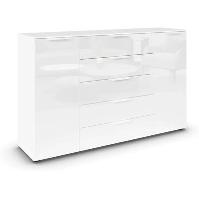 Rauch Modell FLIPP - Weiß/Glas Modern Sideboard Rauch Modell FLIPP - Weiß/Glas Modern Sideboard