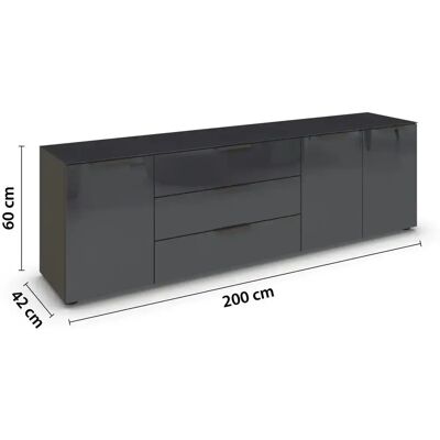 RAUCH Flipp Sideboard - 3-Türig, Grau RAUCH Flipp Sideboard - 3-Türig, Grau