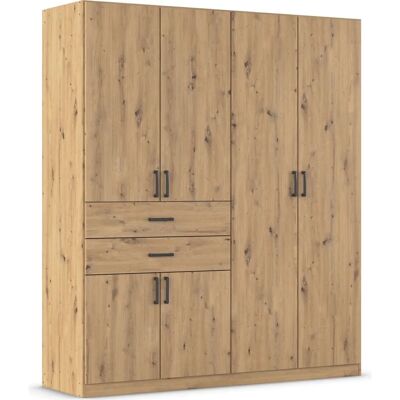 Rauch Maika Kleiderschrank - 6-Türig Eiche Artisan - Made in Germany Rauch Maika Kleiderschrank - 6-Türig Eiche Artisan - Made in Germany
