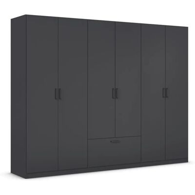 RAUCH Bari Kleiderschrank - 6-Türer mit Schubladen - Grau (graumetallic) - Schrank RAUCH Bari Kleiderschrank - 6-Türer mit Schubladen - Grau (graumetallic) - Schrank