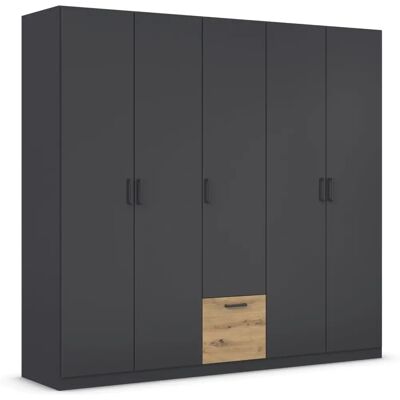 RAUCH Bari Kleiderschrank - 5 Türen, Grau RAUCH Bari Kleiderschrank - 5 Türen, Grau