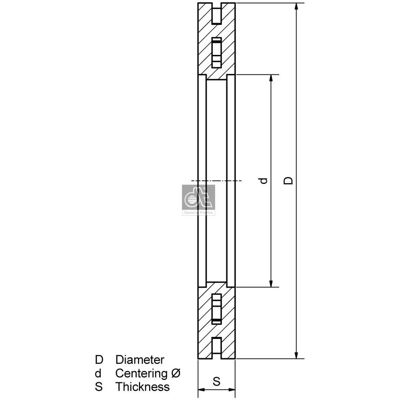 DT Spare Parts 4.65960 Bremsscheibe - Voll, 374mm, 10 Löcher DT Spare Parts 4.65960 Bremsscheibe - Voll, 374mm, 10 Löcher