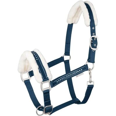 Couvre-nez élégant Waldhausen - Halter en fausse fourrure, Bleu Nuit - Accessoire pour Cheval - Publicité Couvre-nez élégant Waldhausen - Halter en fausse fourrure, Bleu Nuit - Accessoire pour Cheval - Publicité