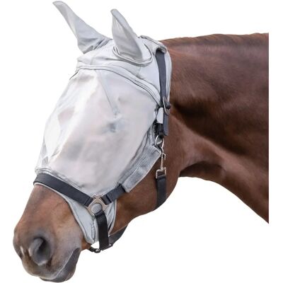 Waldhausen Fliegenmaske Premium mit Ohrenschutz Warmblut Silbergrau Waldhausen Fliegenmaske Premium mit Ohrenschutz Warmblut Silbergrau