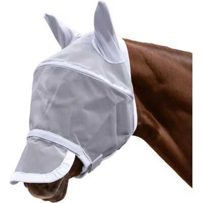 Waldhausen Space PREMIUM Masque anti-insectes Argent Gris - Protection poney - Publicité Waldhausen Space PREMIUM Masque anti-insectes Argent Gris - Protection poney - Publicité