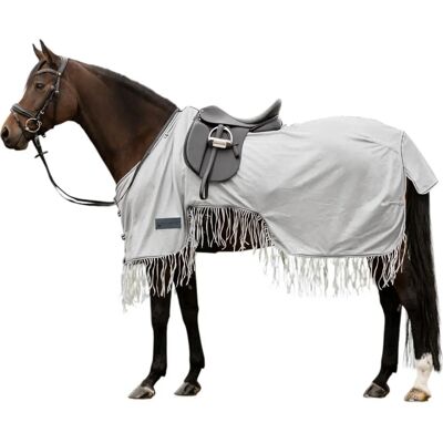 Waldhausen Protect 115cm Plata Gris con flecos Manta antiinsectos Waldhausen Protect 115cm Plata Gris con flecos Manta antiinsectos