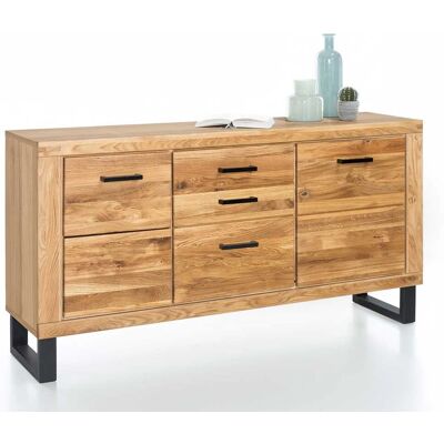 Pharao24 - Wildeiche geölt - Metallgestell - Sideboard Pharao24 - Wildeiche geölt - Metallgestell - Sideboard