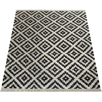 Teppich.de - Kenolia - Schwarz-Weiß - 60x110 cm - Rug Teppich.de - Kenolia - Schwarz-Weiß - 60x110 cm - Rug