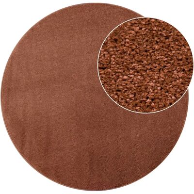 teppich.de - Portivo - Cuivre - 120 cm rond - Rug - Publicité teppich.de - Portivo - Cuivre - 120 cm rond - Rug - Publicité