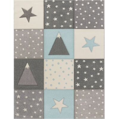 teppich.de Kosmos Bleu 133 cm Carré Rug - Publicité teppich.de Kosmos Bleu 133 cm Carré Rug - Publicité
