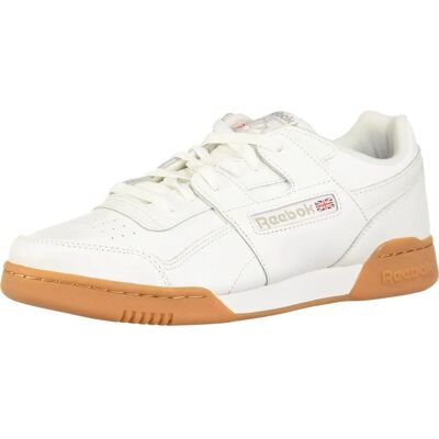 Reebok Mens Workout Plus Trainers - White - Low-cut - Leather Reebok Mens Workout Plus Trainers - White - Low-cut - Leather