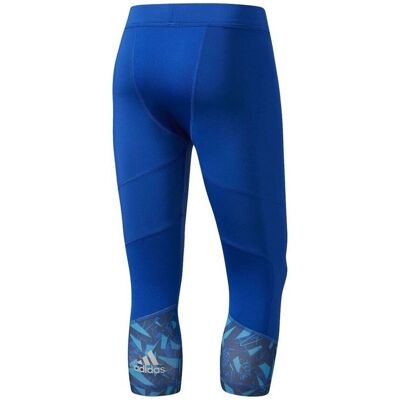 Adidas blauwe heren-leggings - Stevig en vochtabsorberend Adidas blauwe heren-leggings - Stevig en vochtabsorberend