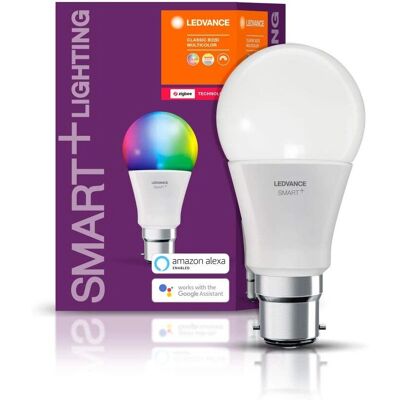 LEDVANCE BY22d RGBW Smartlampa - LED-lampa - E27 - 10W - F Klass LEDVANCE BY22d RGBW Smartlampa - LED-lampa - E27 - 10W - F Klass