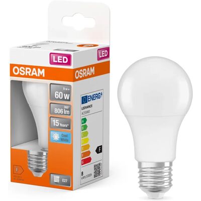 LEDVANCE A60 Lampadina LED E27 - 8,5W, 806 lumen, Bianco Neutro LEDVANCE A60 Lampadina LED E27 - 8,5W, 806 lumen, Bianco Neutro