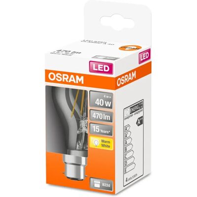 OSRAM LED Bulb B22d 4W 470lm 2700K - LED Bulb OSRAM LED Bulb B22d 4W 470lm 2700K - LED Bulb