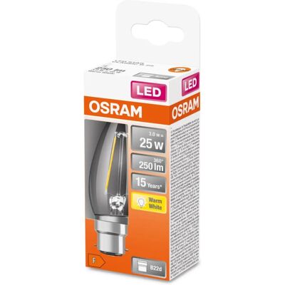 Lampadina LED Osram B22d 2,5W Bianco Caldo Lampadina LED Osram B22d 2,5W Bianco Caldo