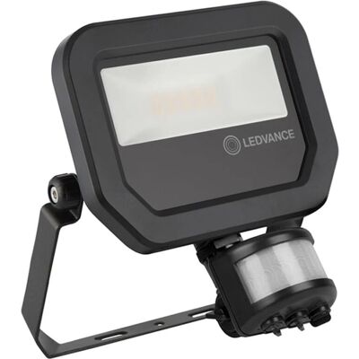 Ledvance Zwarte Floodlight - 10W 3000K LED buiten met bewegings- en lichtsensor Ledvance Zwarte Floodlight - 10W 3000K LED buiten met bewegings- en lichtsensor