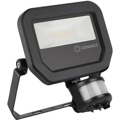 Ledvance Zwarte Floodlight met Bewegings- & Dagsensor - 10W 1200lm IP65 Ledvance Zwarte Floodlight met Bewegings- & Dagsensor - 10W 1200lm IP65