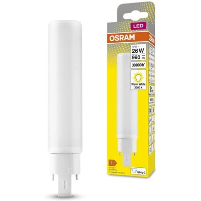 Tube LED Osram G24q - Blanc chaud - 10W, 170mm Tube LED Osram G24q - Blanc chaud - 10W, 170mm