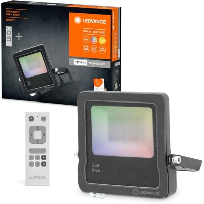 LEDVANCE Flutlicht Wi-Fi - Fernbedienung Bundle - Flutlicht mit 20W RGB + W LEDVANCE Flutlicht Wi-Fi - Fernbedienung Bundle - Flutlicht mit 20W RGB + W