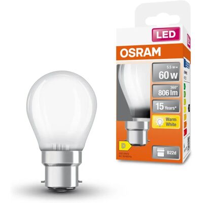 OSRAM LED Retrofit CLASSIC P 60 5,5 W/2700 K B22d - Ampoule LED OSRAM LED Retrofit CLASSIC P 60 5,5 W/2700 K B22d - Ampoule LED