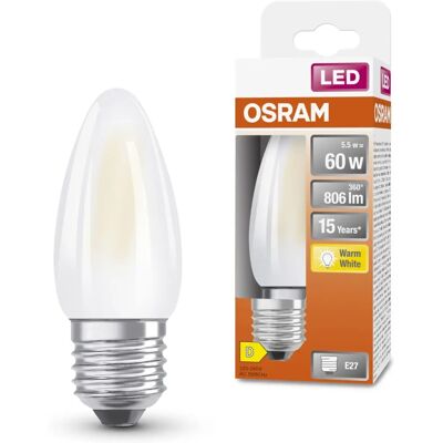 OSRAM LED Retrofit CLASSIC B 60 5,5 W/2700 K E27 - LED-lamp met klassieke kaarsvorm OSRAM LED Retrofit CLASSIC B 60 5,5 W/2700 K E27 - LED-lamp met klassieke kaarsvorm