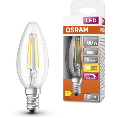 Osram Osram Ampoule LED Dimmable - Forme classique, 60W, E14, 2700K - Publicité Osram Osram Ampoule LED Dimmable - Forme classique, 60W, E14, 2700K - Publicité