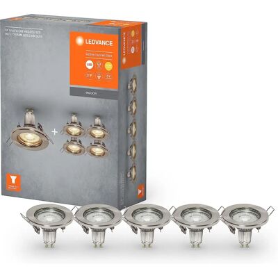 LEDVANCE Borrstål Nikkell Bäddade LED-Spotlights - Takmontering LEDVANCE Borrstål Nikkell Bäddade LED-Spotlights - Takmontering