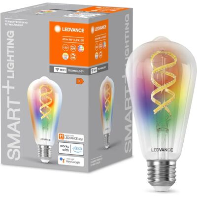 LEDVANCE Smart+ WiFi LED-lamp - RGB en wit verstelbaar - E27 - 470lm LEDVANCE Smart+ WiFi LED-lamp - RGB en wit verstelbaar - E27 - 470lm