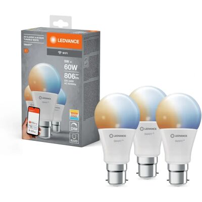 LEDVANCE B22d Slimme LED-Lamp met WiFi, Dimbaar, Lichtkleur 2700-6500K LEDVANCE B22d Slimme LED-Lamp met WiFi, Dimbaar, Lichtkleur 2700-6500K