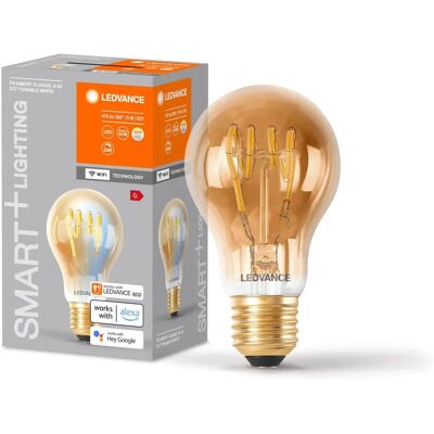 LEDVANCE LED Filament A60 Gold - 6W, Dimmable, Tunable White, WiFi LEDVANCE LED Filament A60 Gold - 6W, Dimmable, Tunable White, WiFi