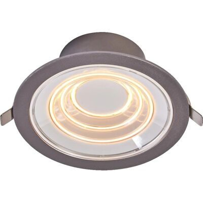 LEDVANCE Dekorativ LED-inbyggnadslampa - 9W, varm vit, aluminium LEDVANCE Dekorativ LED-inbyggnadslampa - 9W, varm vit, aluminium