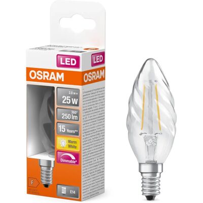 LEDVANCE LED filamentlamp E14 Mignon dimbaar helder LEDVANCE LED filamentlamp E14 Mignon dimbaar helder
