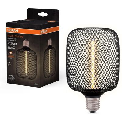 LEDVANCE LDECSQ100BK 3,5W/818 - Lampadina LED con involucro in metallo nero LEDVANCE LDECSQ100BK 3,5W/818 - Lampadina LED con involucro in metallo nero
