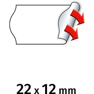 Meto 9506155 Selvklebende Prislapper - Hvit Meto 9506155 Selvklebende Prislapper - Hvit