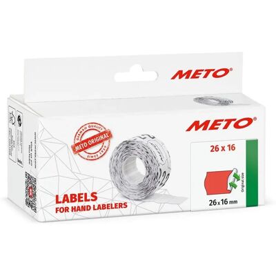 Meto 9506168 - Price Labels - 26x16mm - Red - 6000 pcs Meto 9506168 - Price Labels - 26x16mm - Red - 6000 pcs