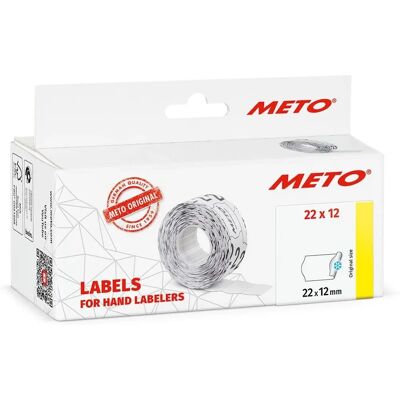Meto 9517182 White Price Labels - Price Labels 22x12mm 6000 pcs Meto 9517182 White Price Labels - Price Labels 22x12mm 6000 pcs