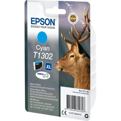 Epson - Stag T1302 - Cyan - Vysoký výnos - Kazeta inkoustu Epson - Stag T1302 - Cyan - Vysoký výnos - Kazeta inkoustu