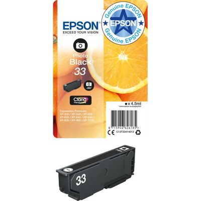 Epson - C13T33414012 - Photo Black - 4,5 ml - Cartucho de tinta Epson - C13T33414012 - Photo Black - 4,5 ml - Cartucho de tinta