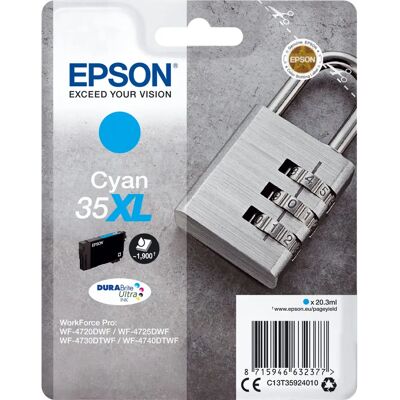 Epson Cyan Bläckpatron - Hög Kapacitet - Original Epson Epson Cyan Bläckpatron - Hög Kapacitet - Original Epson