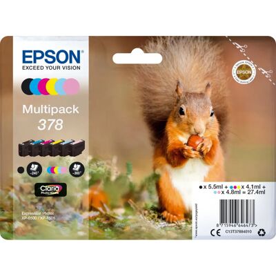 Epson C13T37884010 Inkoustová cartridge - Černá, Azurová, Světle azurová, Magenta, Světle magenta, Žlutá - Inkoustová cartridge Epson C13T37884010 Inkoustová cartridge - Černá, Azurová, Světle azurová, Magenta, Světle magenta, Žlutá - Inkoustová cartridge
