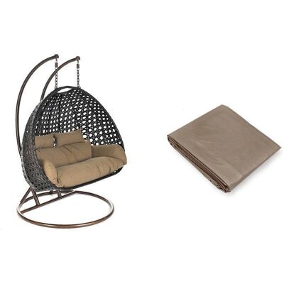 Home Deluxe - Polyrattan Hängesessel - Regenabdeckung inklusive Home Deluxe - Polyrattan Hängesessel - Regenabdeckung inklusive