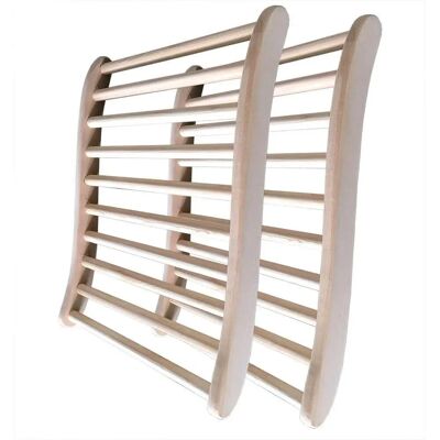 HOME DELUXE - Respaldo para sauna de cedro - Soporte ergonómico - 2 piezas HOME DELUXE - Respaldo para sauna de cedro - Soporte ergonómico - 2 piezas
