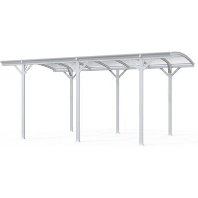 FALO Aluminium Carport - 505x300cm Weiß - Moderner Wetterschutz FALO Aluminium Carport - 505x300cm Weiß - Moderner Wetterschutz