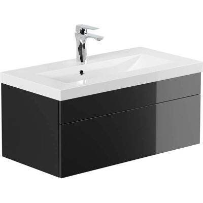 Home Deluxe Wangerooge Big Juego de muebles de baño negro - Muebles de baño Home Deluxe Wangerooge Big Juego de muebles de baño negro - Muebles de baño