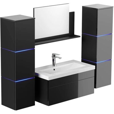 Ensemble de meubles de bain Wangerooge Big - Noir, XL - Publicité Ensemble de meubles de bain Wangerooge Big - Noir, XL - Publicité