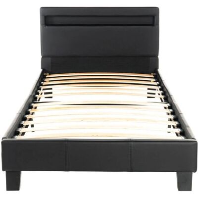 Letto LED Grigio Scuro Home Deluxe - 90x200 cm Letto LED Grigio Scuro Home Deluxe - 90x200 cm