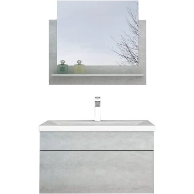 Conjunto de Muebles de Baño Wangerooge Gris - Home Deluxe Conjunto de Muebles de Baño Wangerooge Gris - Home Deluxe